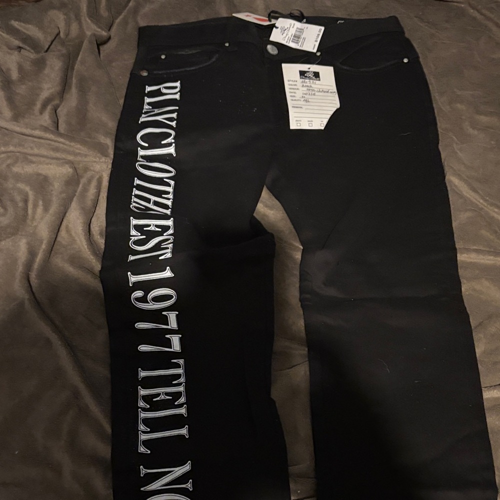 Play Cloths Men's Black Skinny Jeans